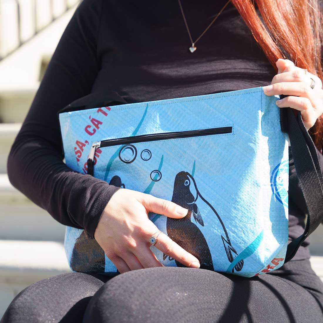 Medium Recycled Feedbag Crossbody Bag