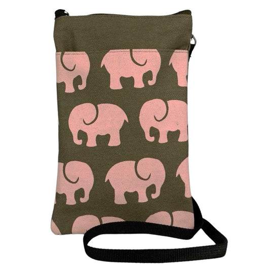 Mini Phone Crossbody - Elephant Prints