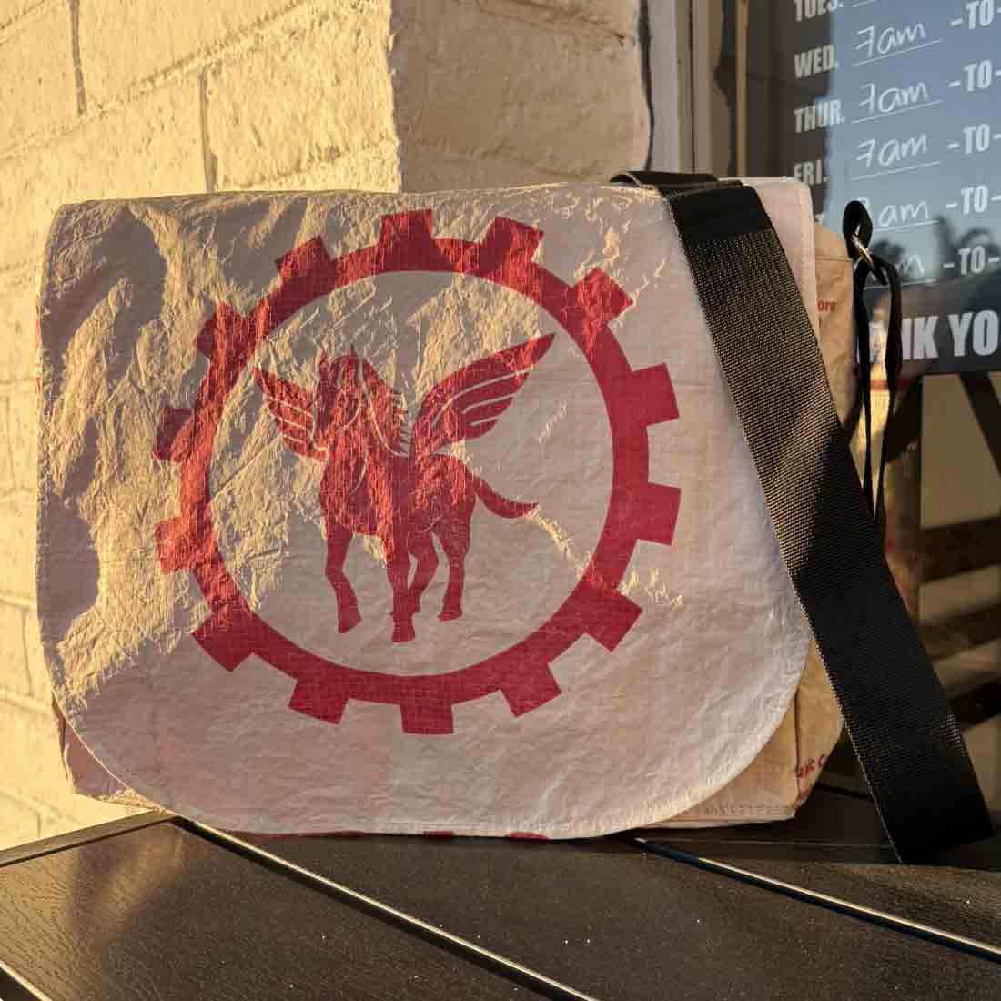 Recycled Cement Bag Messenger