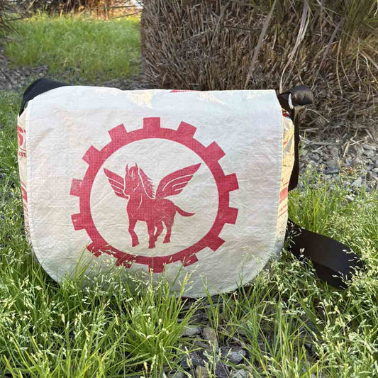 Recycled Cement Bag Messenger