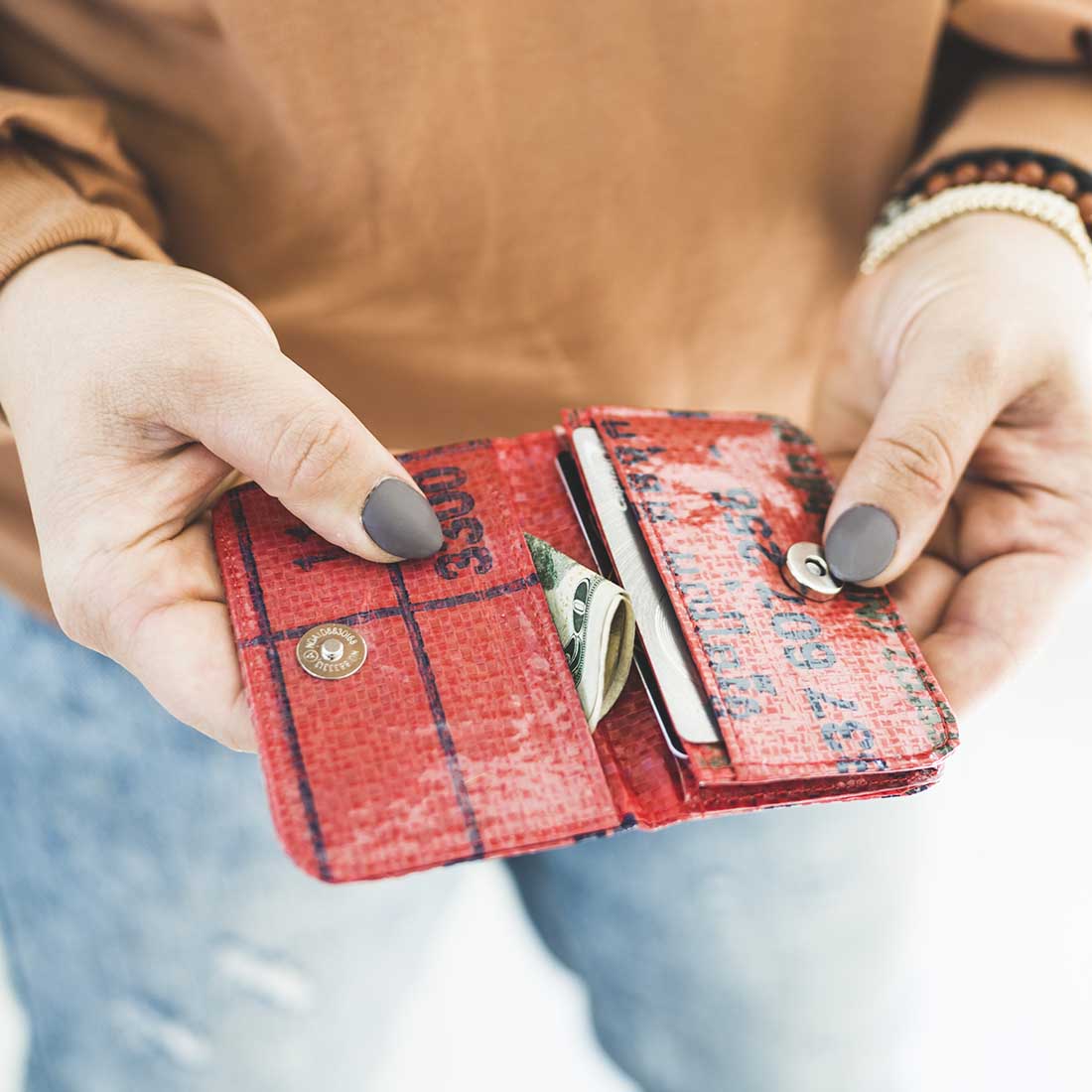 Recycled Feed Bag Cardholder