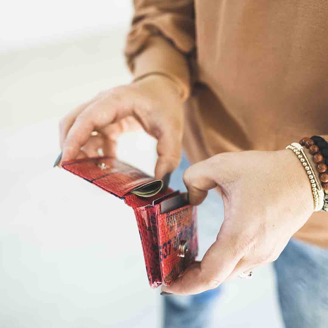 Recycled Feed Bag Cardholder