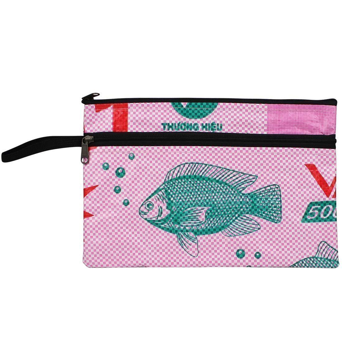 Recycled Feed Bag - Double Zip Case