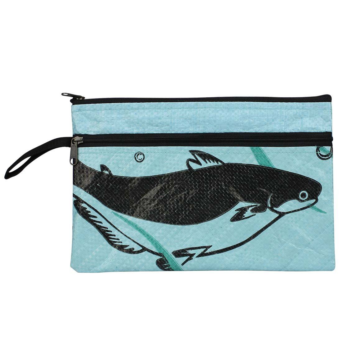 Recycled Feed Bag - Double Zip Case