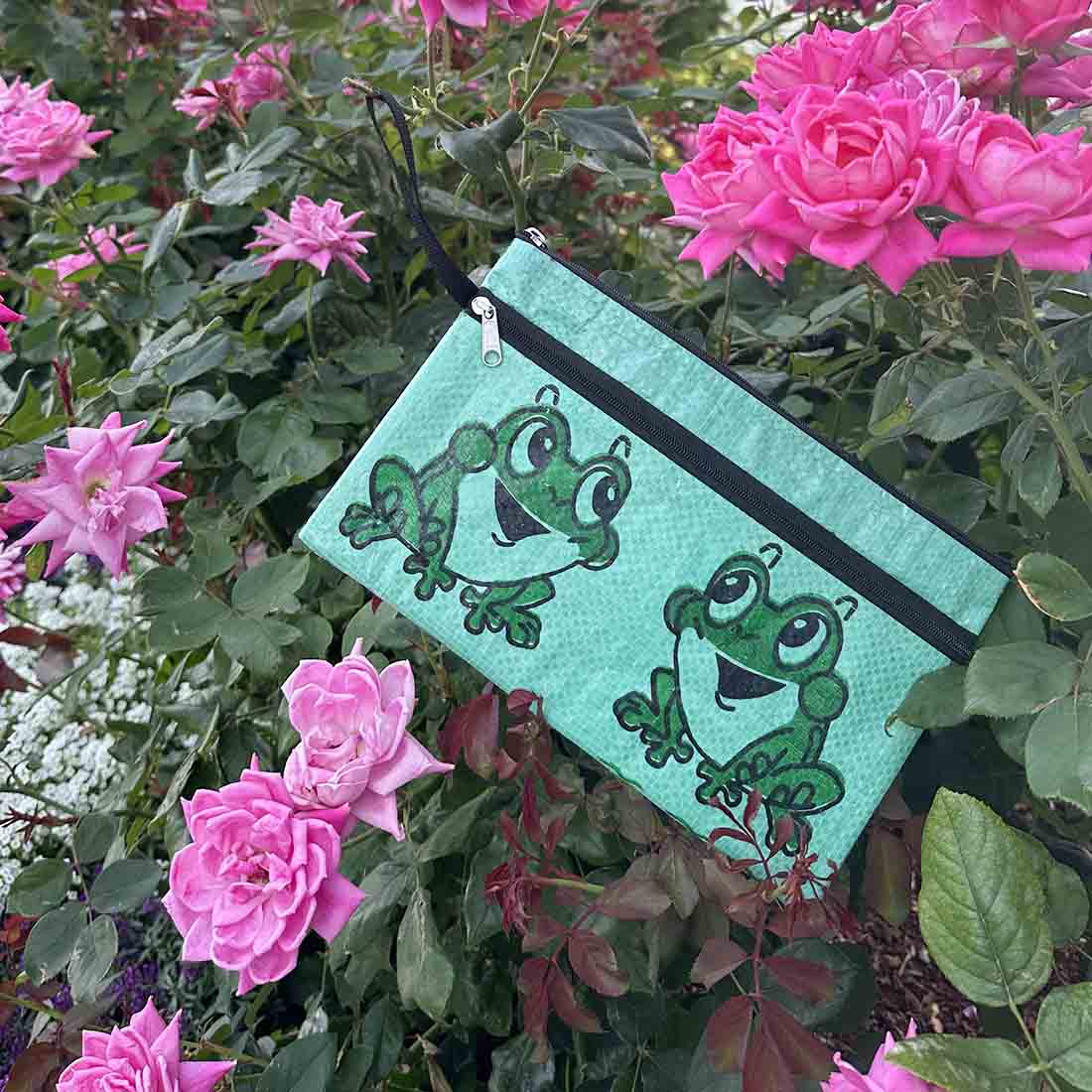 Recycled Feed Bag - Double Zip Case