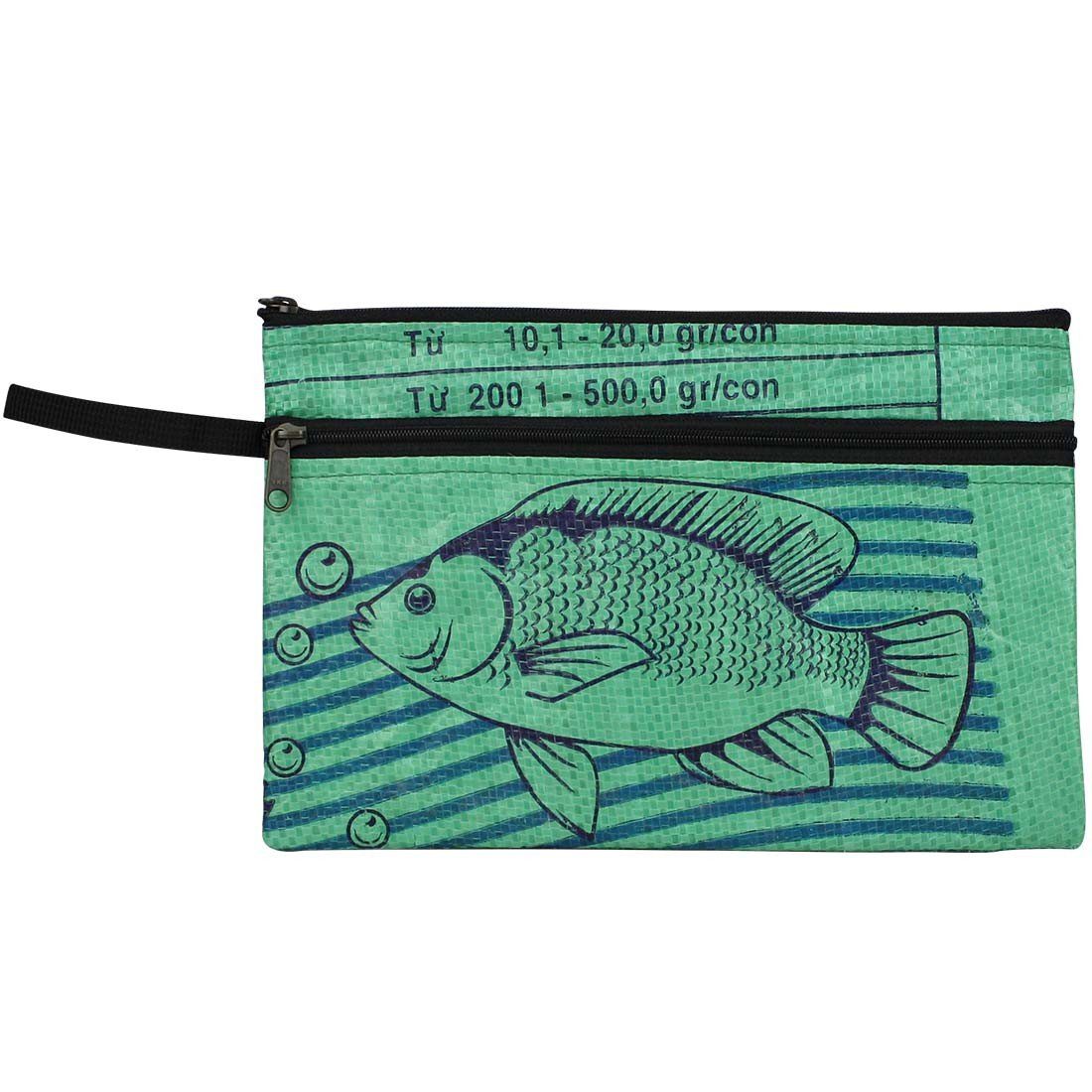 Recycled Feed Bag - Double Zip Case