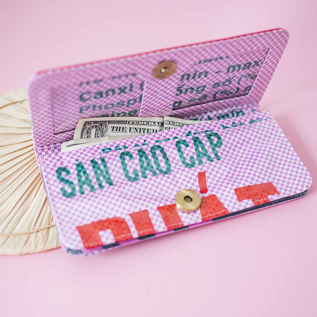 Recycled Feed Bag Long Wallet