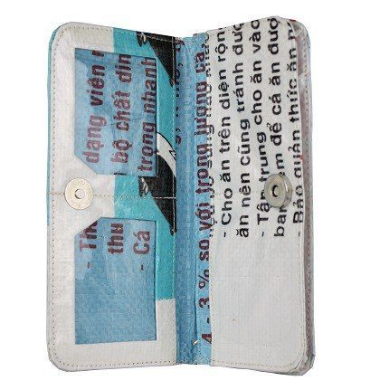 Recycled Feed Bag Long Wallet