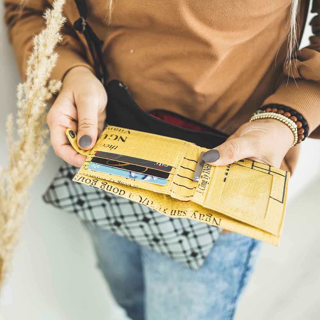 Recycled Feed Bag Wallet